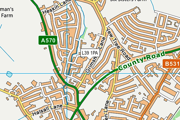 L39 1PA map - OS VectorMap District (Ordnance Survey) L39 1PA map - OS VectorMap District (Ordnance Survey)