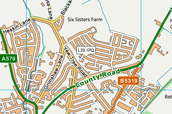 L39 1PQ map - OS VectorMap District (Ordnance Survey)