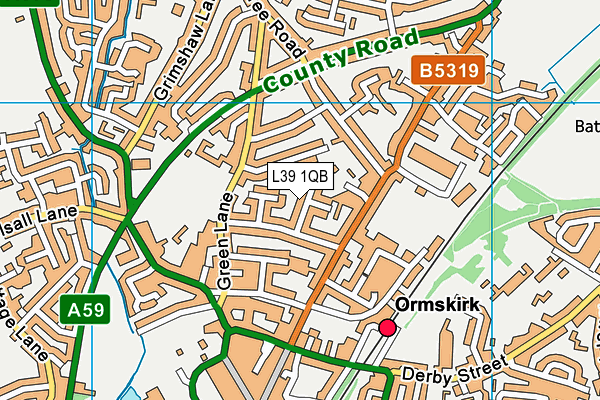 L39 1QB map - OS VectorMap District (Ordnance Survey) L39 1QB map - OS VectorMap District (Ordnance Survey)