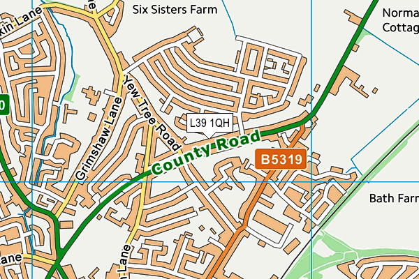 L39 1QH map - OS VectorMap District (Ordnance Survey) L39 1QH map - OS VectorMap District (Ordnance Survey)