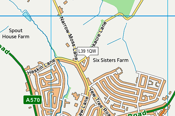 L39 1QW map - OS VectorMap District (Ordnance Survey) L39 1QW map - OS VectorMap District (Ordnance Survey)