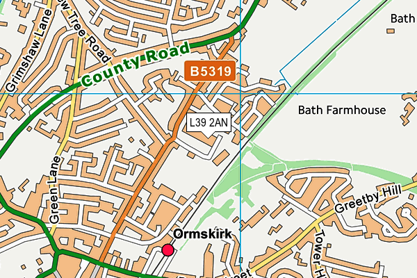 L39 2AN map - OS VectorMap District (Ordnance Survey) L39 2AN map - OS VectorMap District (Ordnance Survey)