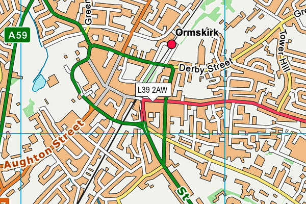 L39 2AW map - OS VectorMap District (Ordnance Survey) L39 2AW map - OS VectorMap District (Ordnance Survey)