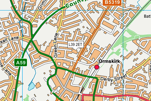L39 2ET map - OS VectorMap District (Ordnance Survey) L39 2ET map - OS VectorMap District (Ordnance Survey)