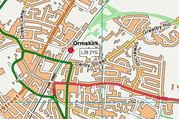 L39 2YG map - OS VectorMap District (Ordnance Survey)