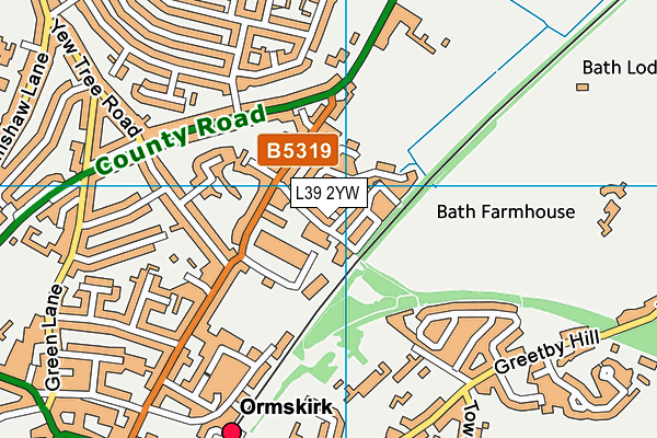 L39 2YW map - OS VectorMap District (Ordnance Survey) L39 2YW map - OS VectorMap District (Ordnance Survey)