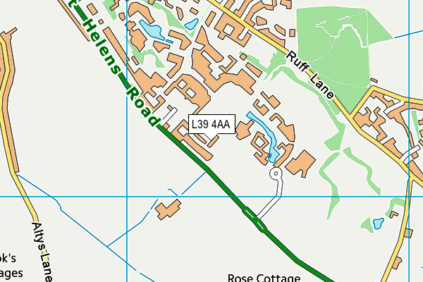 L39 4AA map - OS VectorMap District (Ordnance Survey) L39 4AA map - OS VectorMap District (Ordnance Survey)