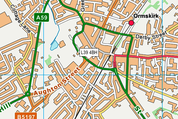 L39 4BH map - OS VectorMap District (Ordnance Survey)
