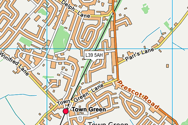 L39 5AH map - OS VectorMap District (Ordnance Survey) L39 5AH map - OS VectorMap District (Ordnance Survey)