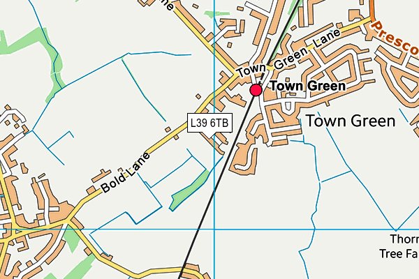 L39 6TB map - OS VectorMap District (Ordnance Survey)