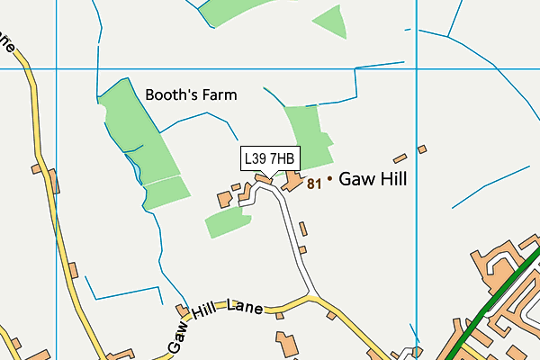 L39 7HB map - OS VectorMap District (Ordnance Survey) L39 7HB map - OS VectorMap District (Ordnance Survey)