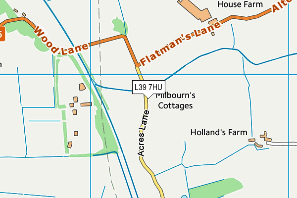L39 7HU map - OS VectorMap District (Ordnance Survey)