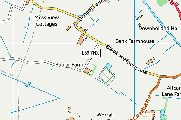 L39 7HX map - OS VectorMap District (Ordnance Survey) L39 7HX map - OS VectorMap District (Ordnance Survey)