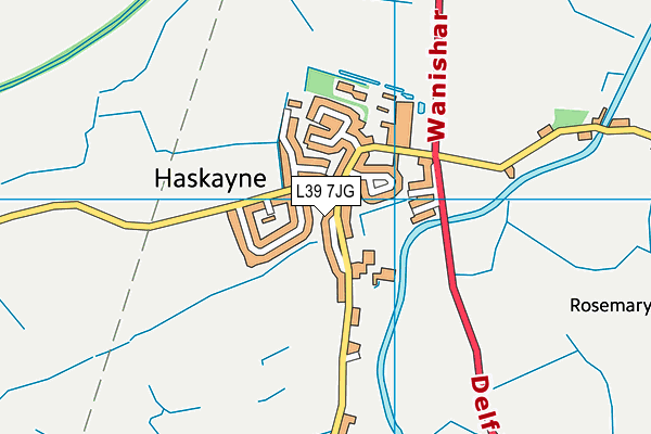 L39 7JG map - OS VectorMap District (Ordnance Survey) L39 7JG map - OS VectorMap District (Ordnance Survey)