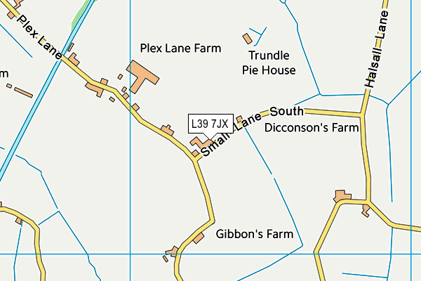 L39 7JX map - OS VectorMap District (Ordnance Survey) L39 7JX map - OS VectorMap District (Ordnance Survey)