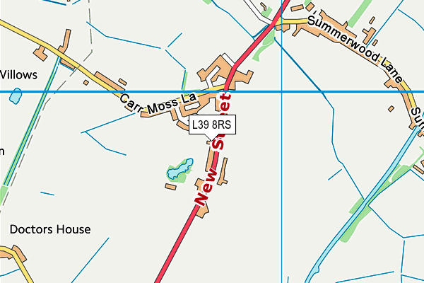L39 8RS map - OS VectorMap District (Ordnance Survey) L39 8RS map - OS VectorMap District (Ordnance Survey)