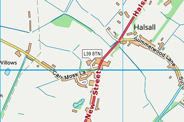 L39 8TN map - OS VectorMap District (Ordnance Survey) L39 8TN map - OS VectorMap District (Ordnance Survey)