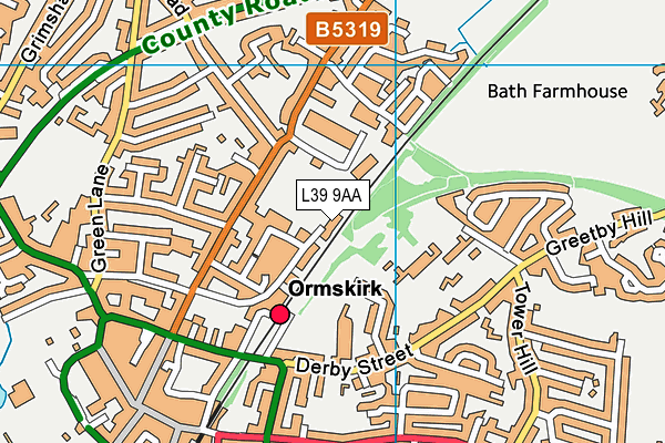 L39 9AA map - OS VectorMap District (Ordnance Survey) L39 9AA map - OS VectorMap District (Ordnance Survey)