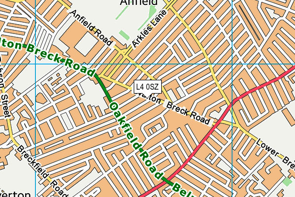 L4 0SZ map - OS VectorMap District (Ordnance Survey) L4 0SZ map - OS VectorMap District (Ordnance Survey)