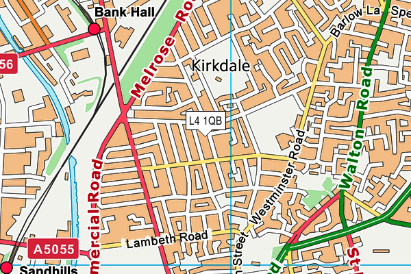 L4 1QB map - OS VectorMap District (Ordnance Survey) L4 1QB map - OS VectorMap District (Ordnance Survey)