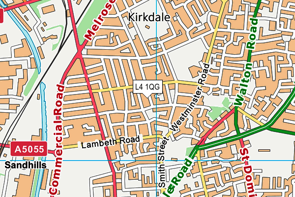 L4 1QG map - OS VectorMap District (Ordnance Survey)