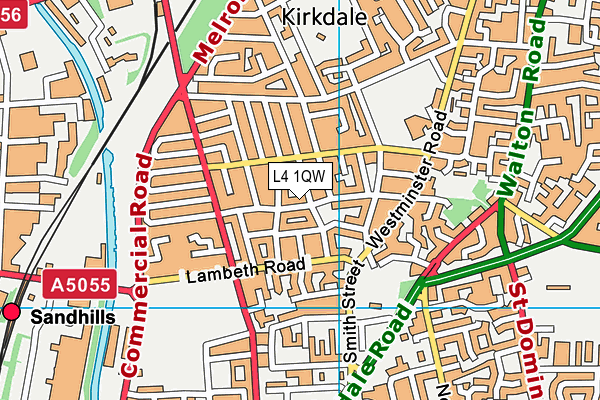 L4 1QW map - OS VectorMap District (Ordnance Survey) L4 1QW map - OS VectorMap District (Ordnance Survey)