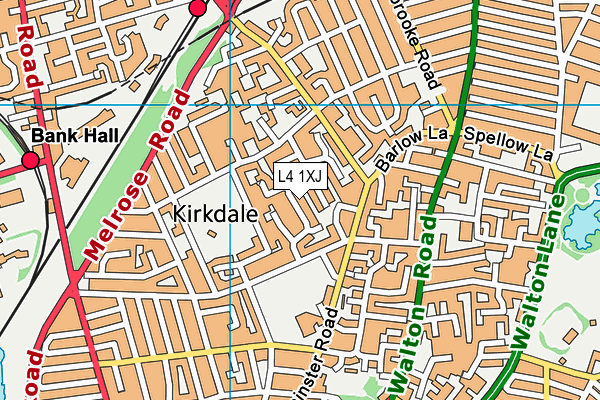 L4 1XJ map - OS VectorMap District (Ordnance Survey) L4 1XJ map - OS VectorMap District (Ordnance Survey)