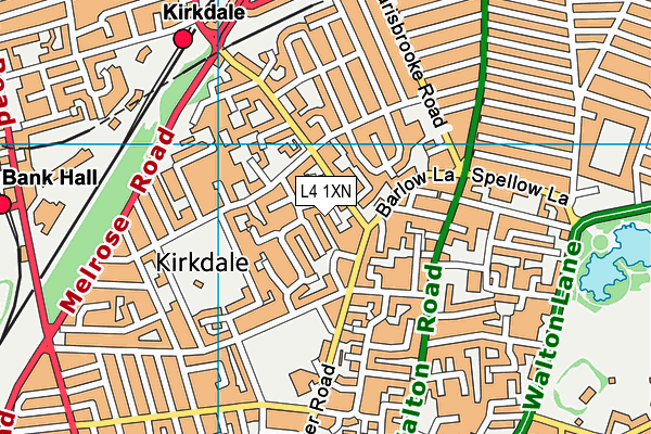 L4 1XN map - OS VectorMap District (Ordnance Survey)