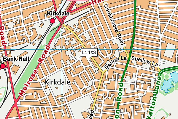 L4 1XS map - OS VectorMap District (Ordnance Survey)