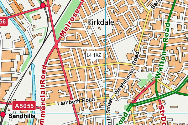 L4 1XZ map - OS VectorMap District (Ordnance Survey)