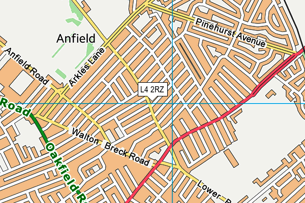 L4 2RZ map - OS VectorMap District (Ordnance Survey) L4 2RZ map - OS VectorMap District (Ordnance Survey)