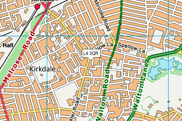 L4 3QR map - OS VectorMap District (Ordnance Survey)