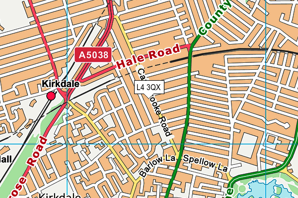 L4 3QX map - OS VectorMap District (Ordnance Survey) L4 3QX map - OS VectorMap District (Ordnance Survey)
