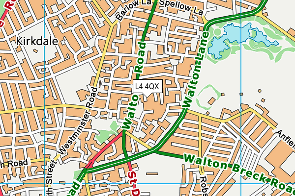 L4 4QX map - OS VectorMap District (Ordnance Survey) L4 4QX map - OS VectorMap District (Ordnance Survey)