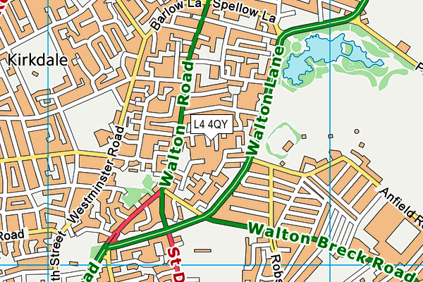 L4 4QY map - OS VectorMap District (Ordnance Survey) L4 4QY map - OS VectorMap District (Ordnance Survey)
