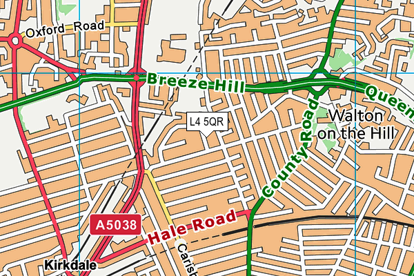 L4 5QR map - OS VectorMap District (Ordnance Survey) L4 5QR map - OS VectorMap District (Ordnance Survey)