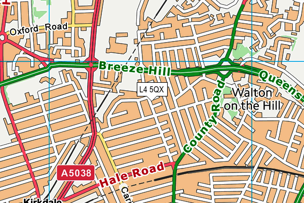 L4 5QX map - OS VectorMap District (Ordnance Survey) L4 5QX map - OS VectorMap District (Ordnance Survey)