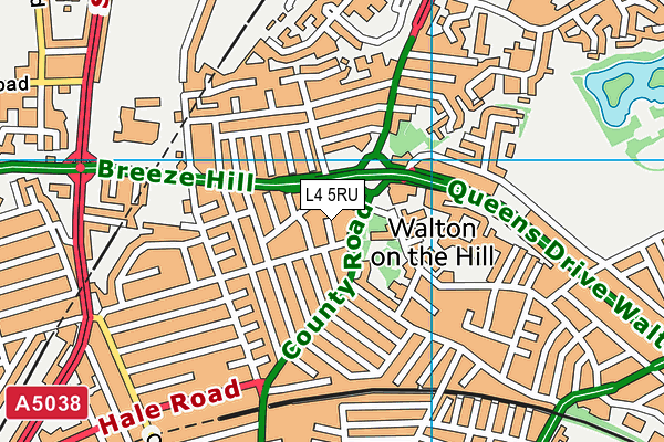 L4 5RU map - OS VectorMap District (Ordnance Survey) L4 5RU map - OS VectorMap District (Ordnance Survey)