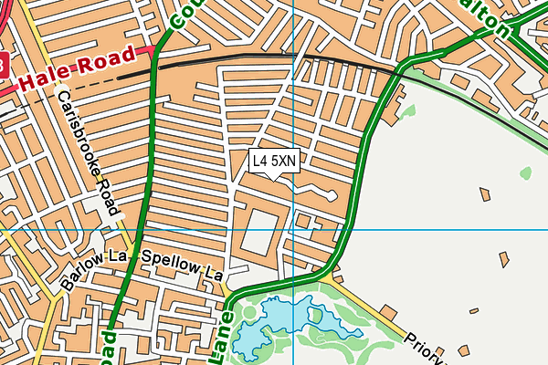 L4 5XN map - OS VectorMap District (Ordnance Survey) L4 5XN map - OS VectorMap District (Ordnance Survey)