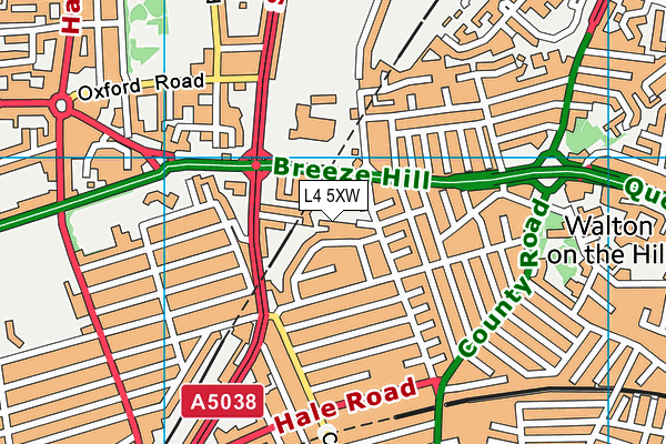 L4 5XW map - OS VectorMap District (Ordnance Survey)