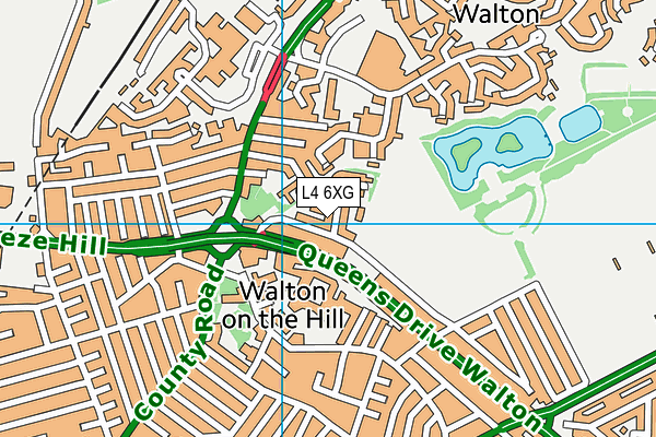 L4 6XG map - OS VectorMap District (Ordnance Survey)