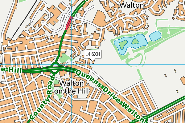 L4 6XH map - OS VectorMap District (Ordnance Survey) L4 6XH map - OS VectorMap District (Ordnance Survey)