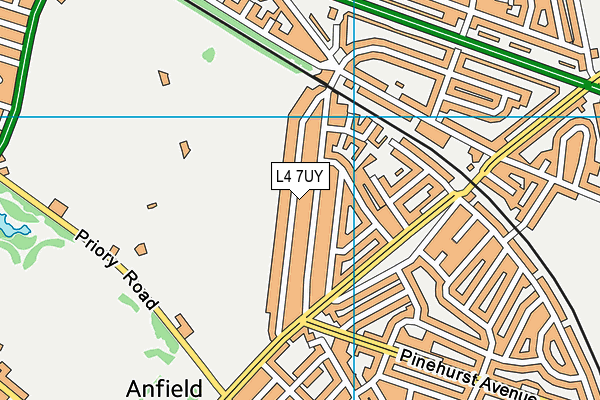 L4 7UY map - OS VectorMap District (Ordnance Survey) L4 7UY map - OS VectorMap District (Ordnance Survey)