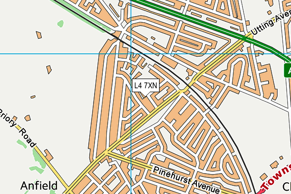 L4 7XN map - OS VectorMap District (Ordnance Survey) L4 7XN map - OS VectorMap District (Ordnance Survey)