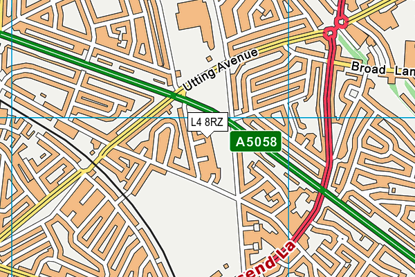 L4 8RZ map - OS VectorMap District (Ordnance Survey)