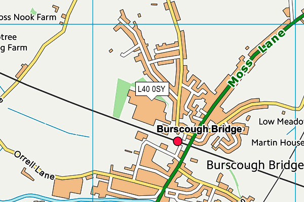 L40 0SY map - OS VectorMap District (Ordnance Survey)