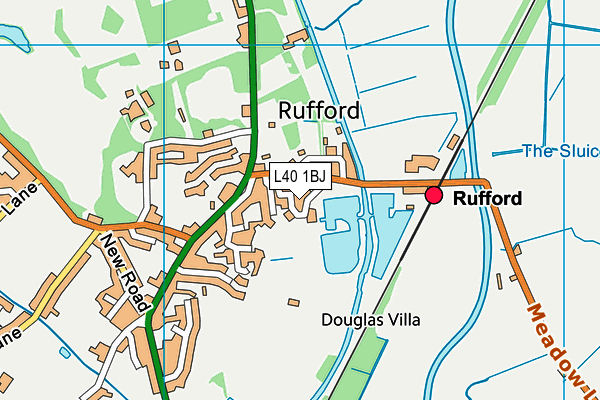 L40 1BJ map - OS VectorMap District (Ordnance Survey) L40 1BJ map - OS VectorMap District (Ordnance Survey)