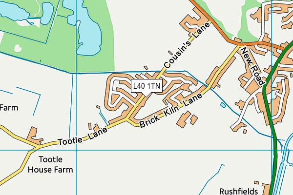 L40 1TN map - OS VectorMap District (Ordnance Survey) L40 1TN map - OS VectorMap District (Ordnance Survey)