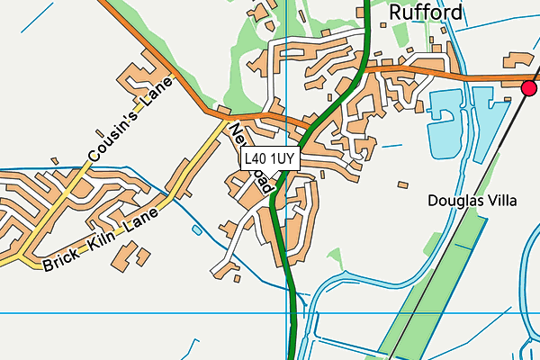 L40 1UY map - OS VectorMap District (Ordnance Survey) L40 1UY map - OS VectorMap District (Ordnance Survey)