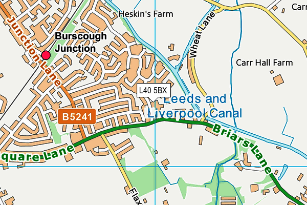L40 5BX map - OS VectorMap District (Ordnance Survey)